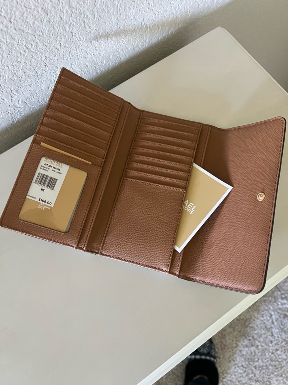 Michael Kors White Signature Continental Wallet - Picture 5 of 6